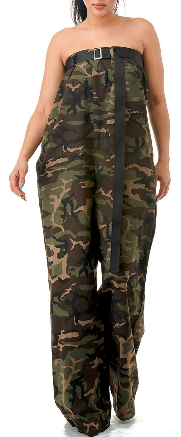camouflage sleeveless jumper